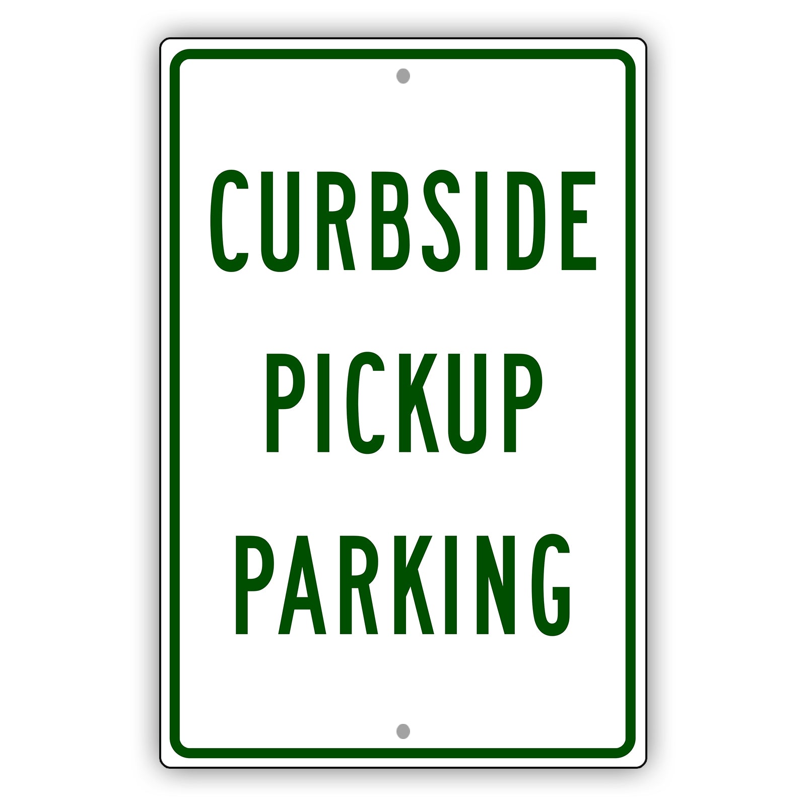 Curbside Pickup Parking Aluminum Metal Sign