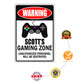 Warning Scott's Gaming Zone Aluminum Metal Sign