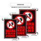 Drama Free Zone Aluminum Metal Sign