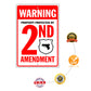 Warning Property Protected By 2nd Amendment Aluminum Metal Sign