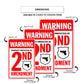 Warning Property Protected By 2nd Amendment Aluminum Metal Sign