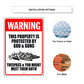 Warning This Property Is Protected By God & Guns Aluminum Metal Sign