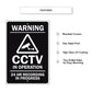 Warning CCTV In operation 24 HR Recording in Progress Aluminum Metal Sign