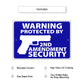 Warning Protected By 2nd Amendment Security Aluminum Metal Sign
