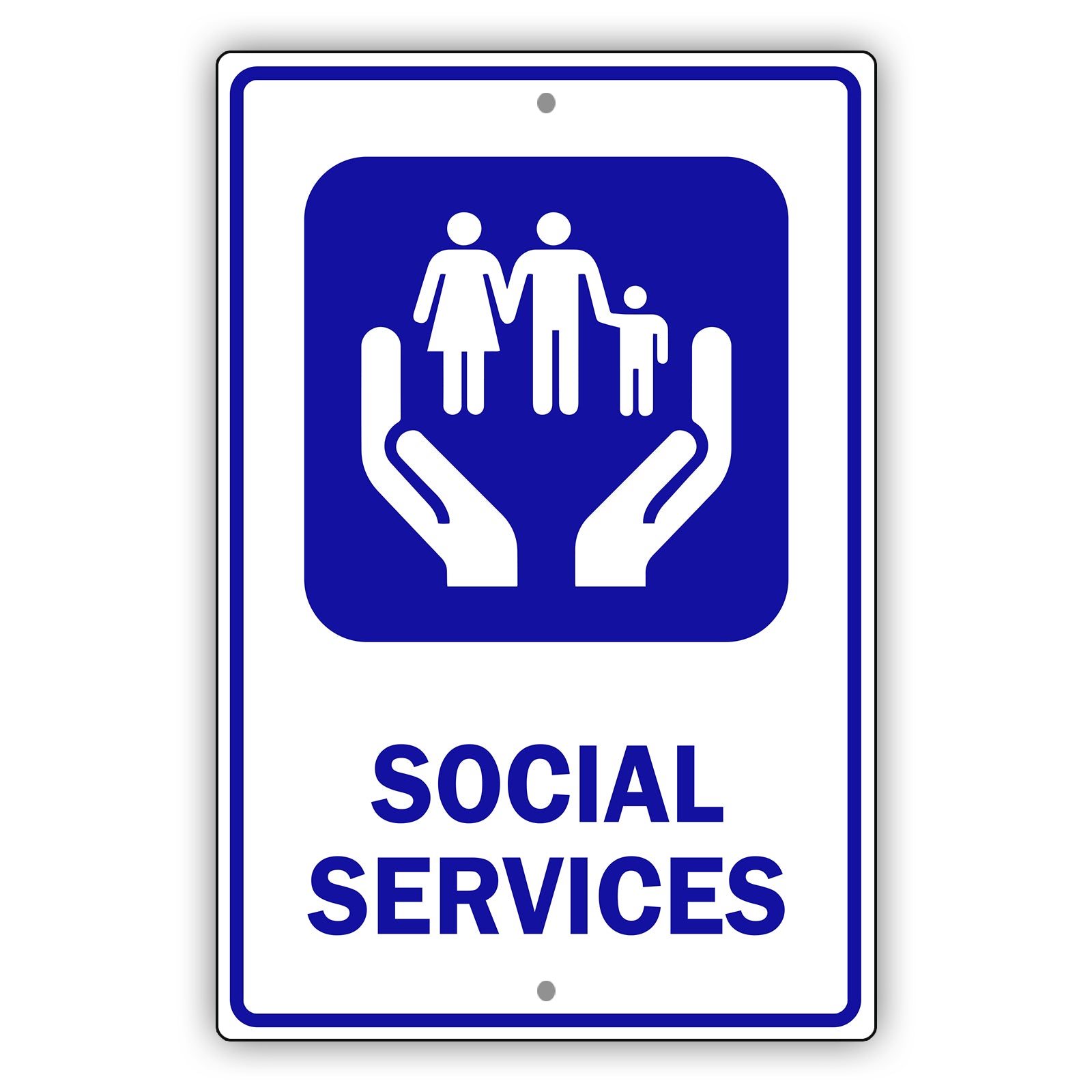 Social Services Aluminum Metal Sign