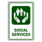 Social Services Aluminum Metal Sign