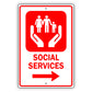 Social Services Aluminum Metal Sign