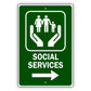 Social Service Aluminum Metal Plate Sign (Green)