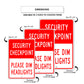 Security Checkpoint Please Dim Headlights Aluminum Metal Sign