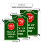 Stop Pick Up Orders Here Aluminum Metal Sign