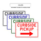 Curbside Pickup Right Arrow Aluminum Metal Plate Sign
