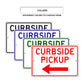 Curbside Pickup Left Arrow Aluminum Metal Plate Sign