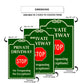 Private Driveway Stop No Trespassing No Exceptions Aluminum Metal Sign