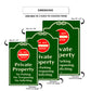 Do Not Enter Private Property No Parking No Trespassing No Soliciting Aluminum Sign