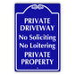 Private Driveway No Soliciting No Loitering Private Property