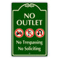 No Outlet No Trespassing No Soliciting