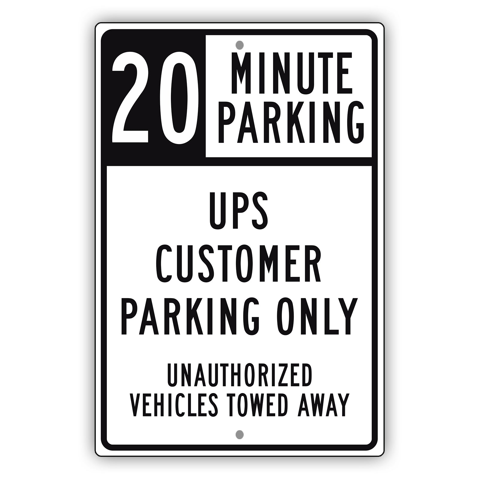 20 Minute Parking UPS Customer Parking Only