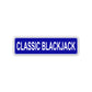 Classic Blackjack Aluminum Street Sign Blue