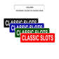 Classic Slots Aluminum Street Signs