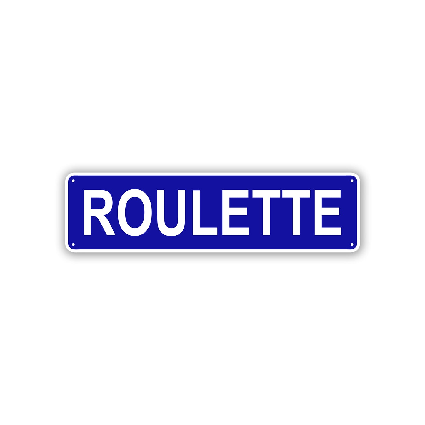 Roulette Aluminum Street Sign Blue