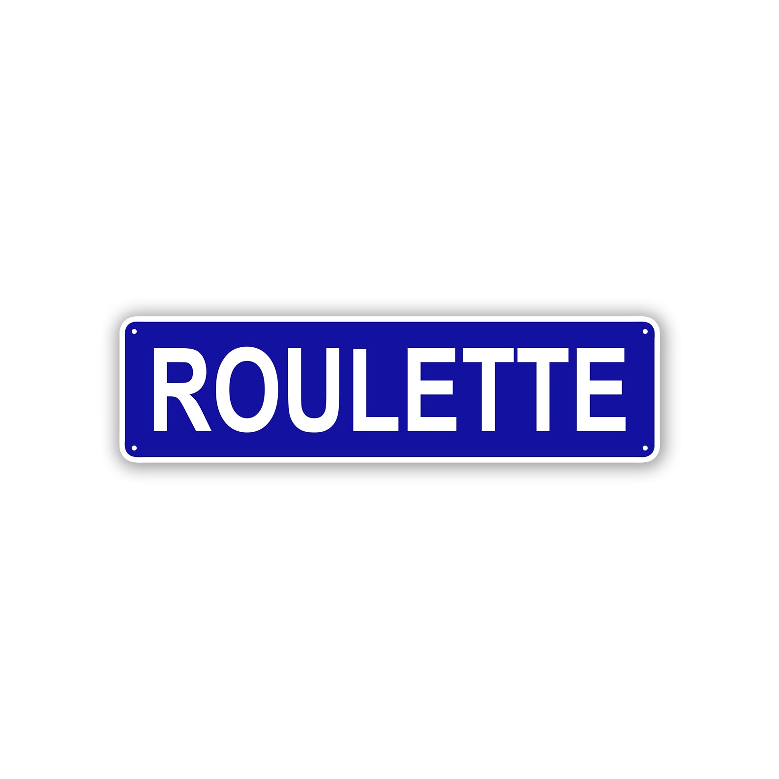 Roulette Aluminum Street Sign Blue