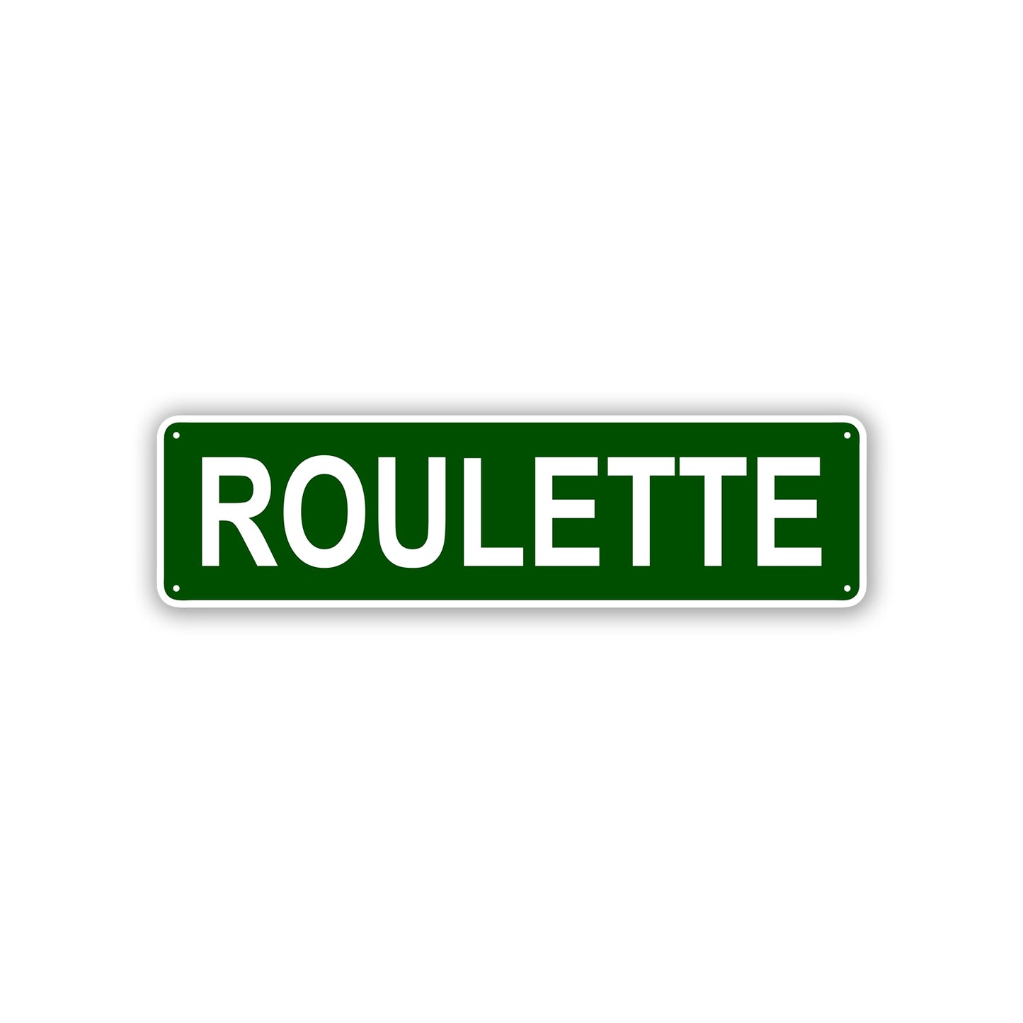 Roulette Aluminum Street Sign Black