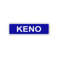 Keno Aluminum Street Sign Blue