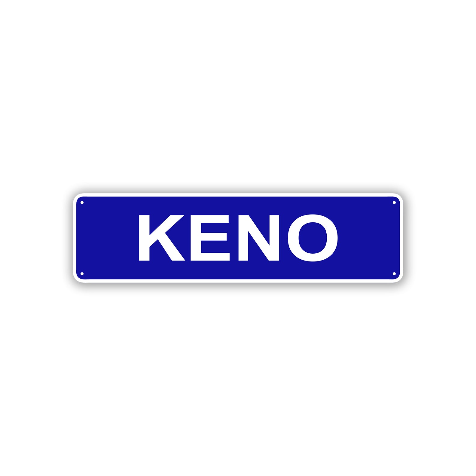 Keno Aluminum Street Sign Blue