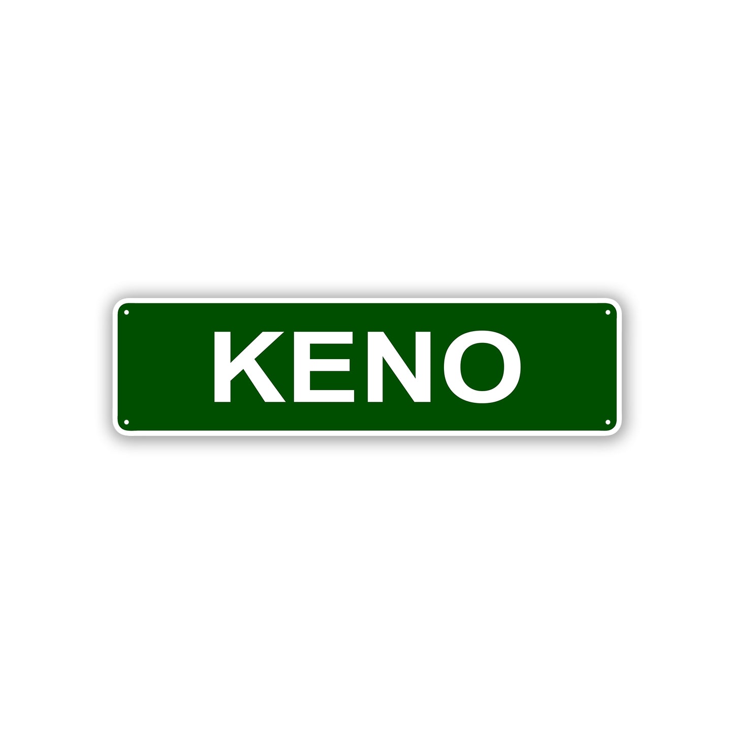 Keno Aluminum Street Sign Green
