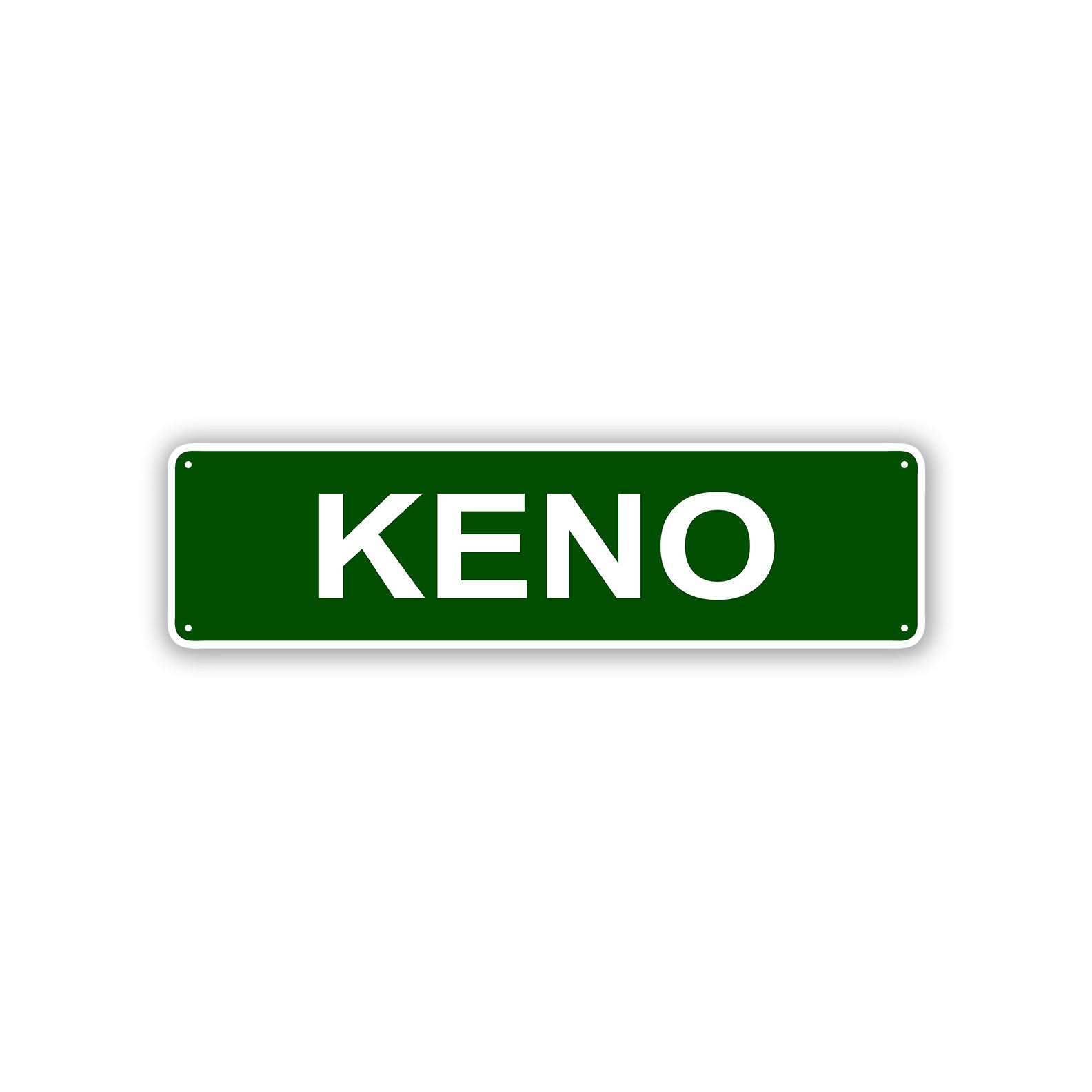 Keno Aluminum Street Sign Green