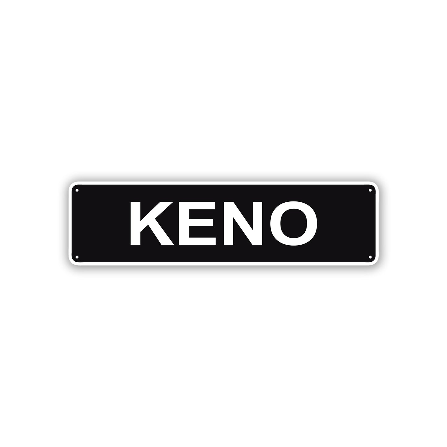 Keno Aluminum Street Sign Black