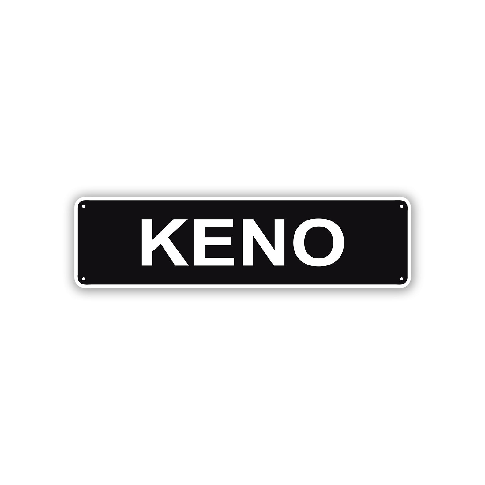 Keno Aluminum Street Sign Black