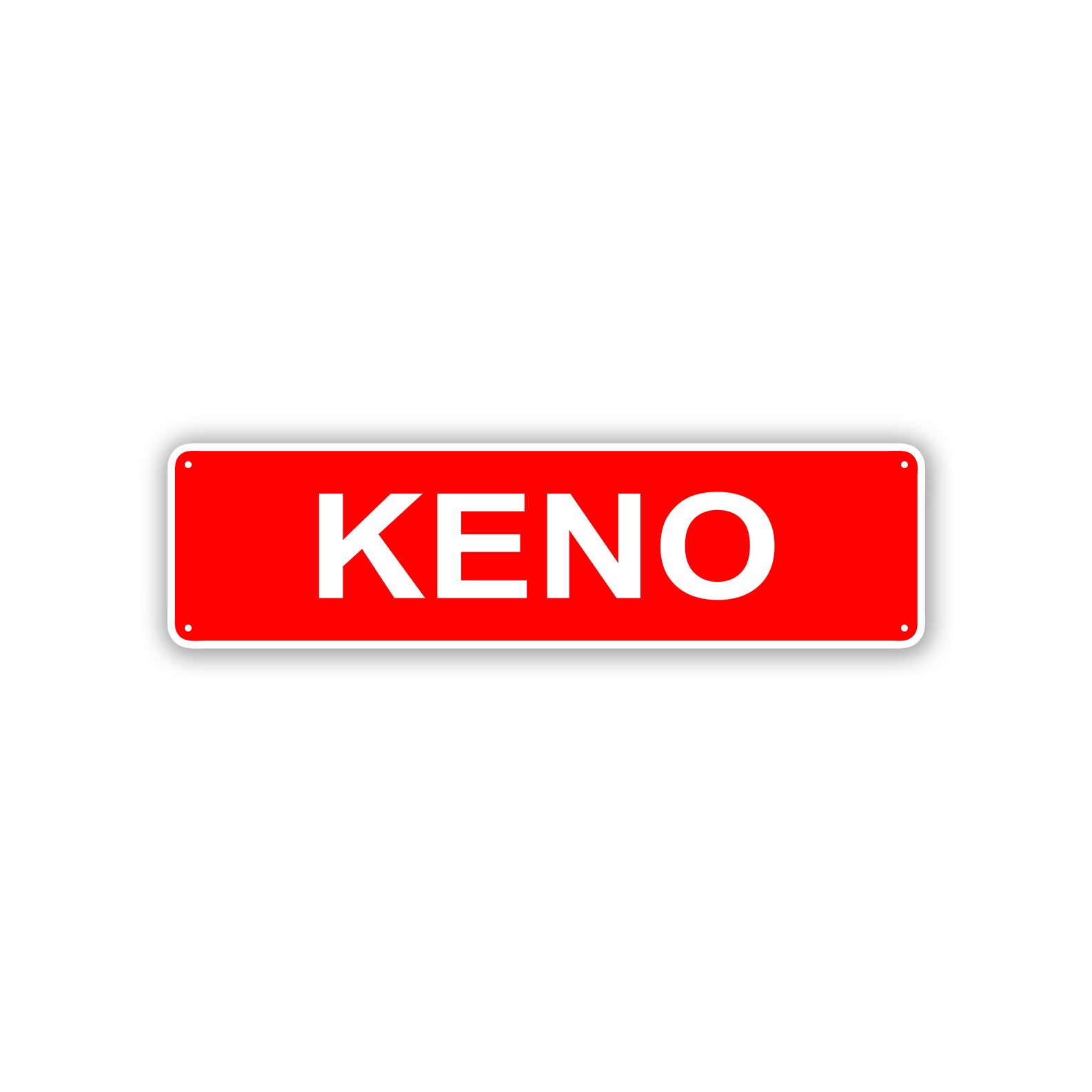 Keno Aluminum Street Sign Red
