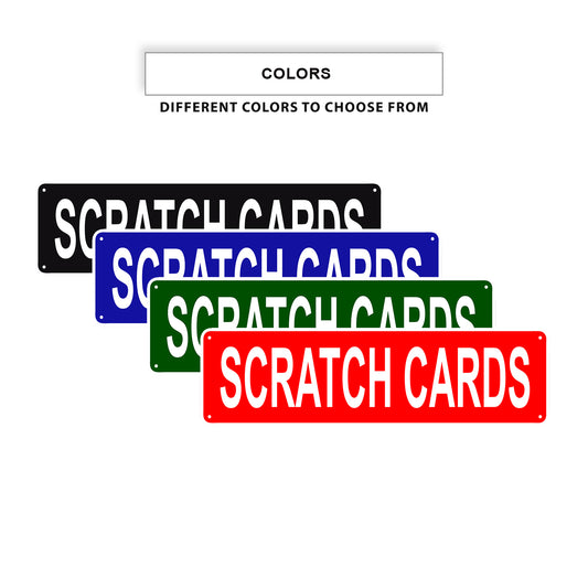 Scratch Cards Aluminum Street Sign 