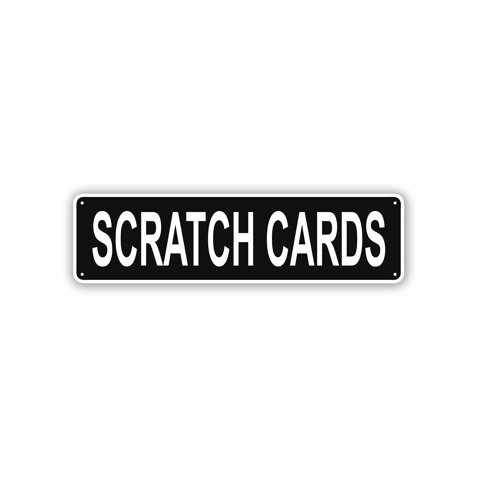Scratch Cards Aluminum Street Sign Black