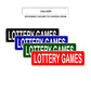 Lottery Games Aluminum Street Sign Black