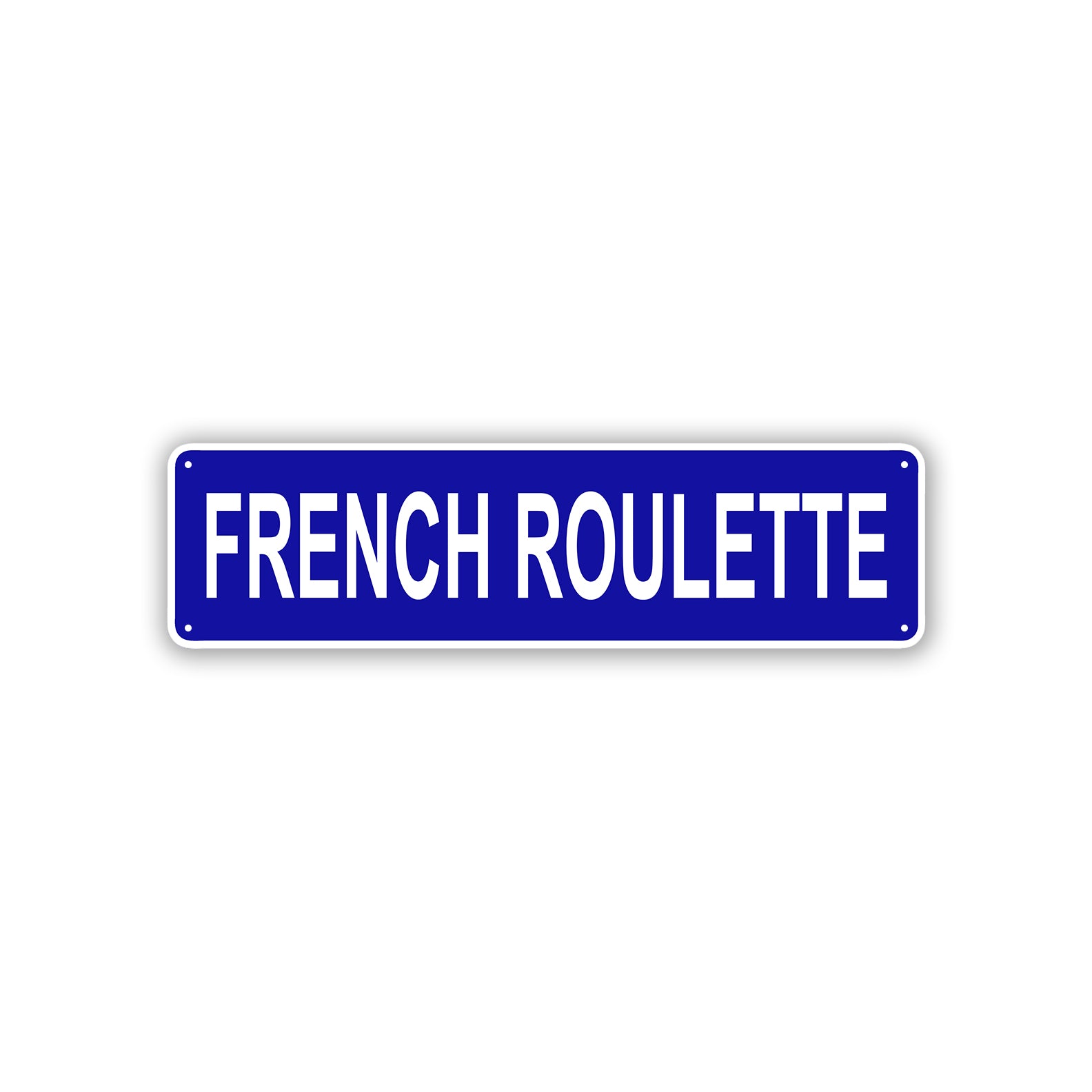 French Roulette Country City Flag Aluminum Metal Sign Blue