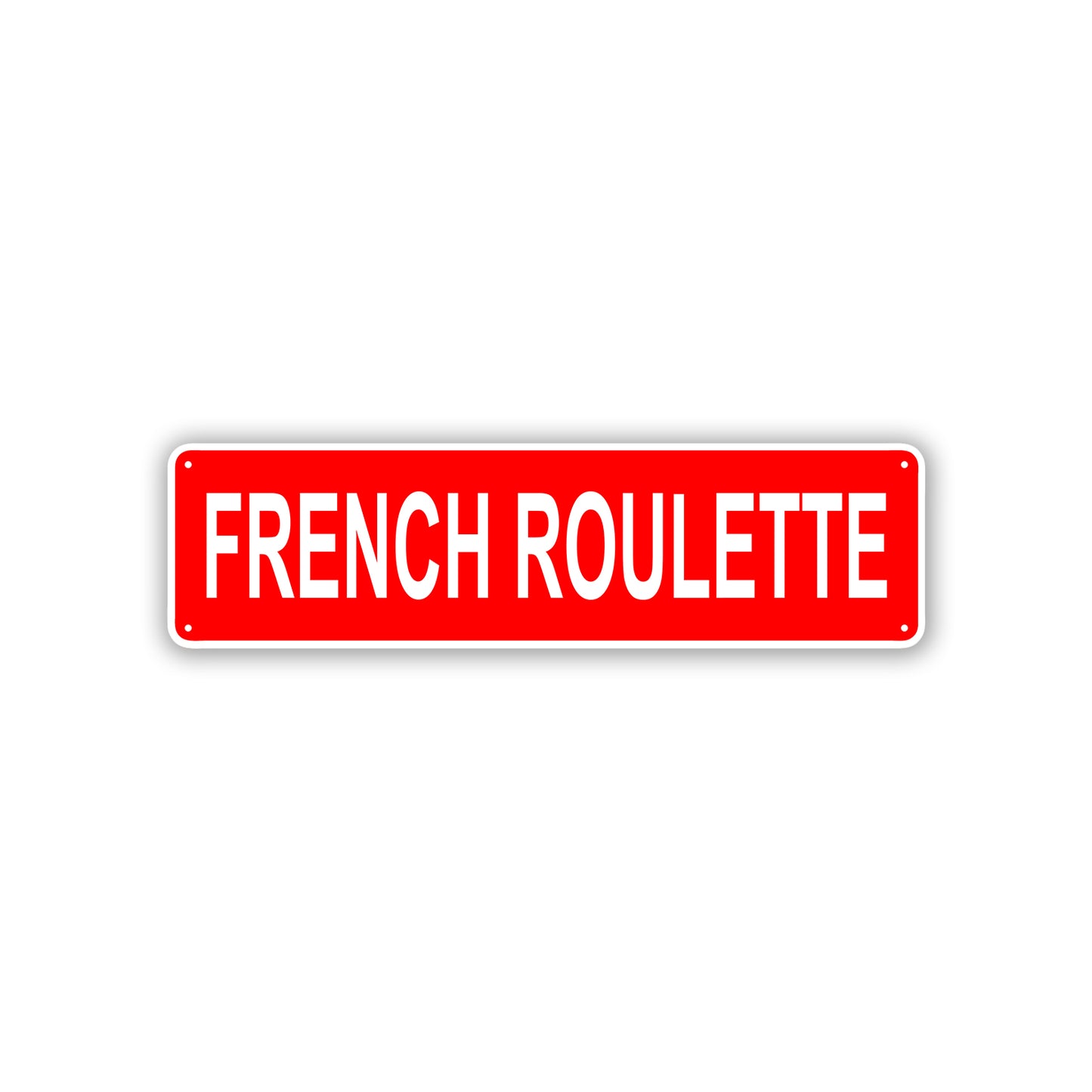 French Roulette Country City Flag Aluminum Metal Sign Red