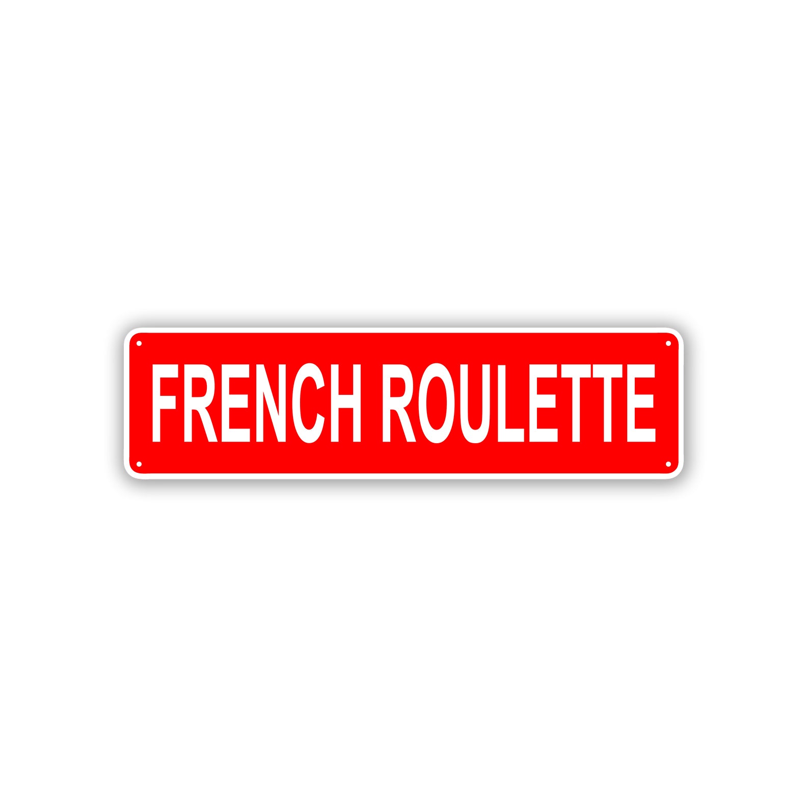 French Roulette Country City Flag Aluminum Metal Sign Red