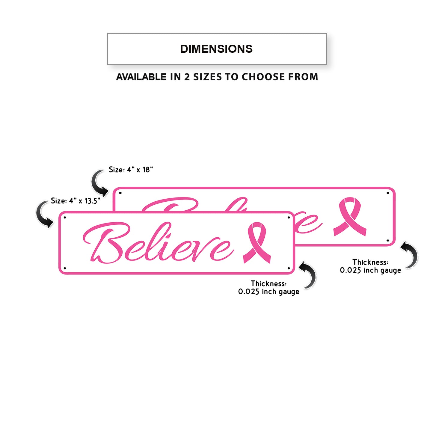 Believe Aluminum Street Sign