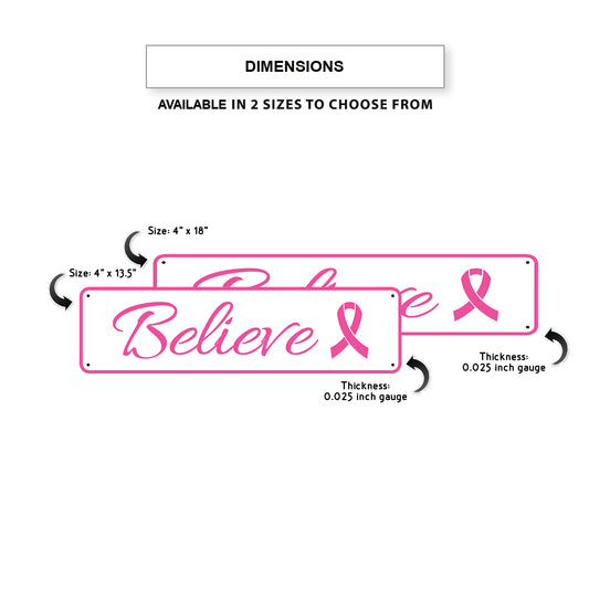 Believe Aluminum Street Sign