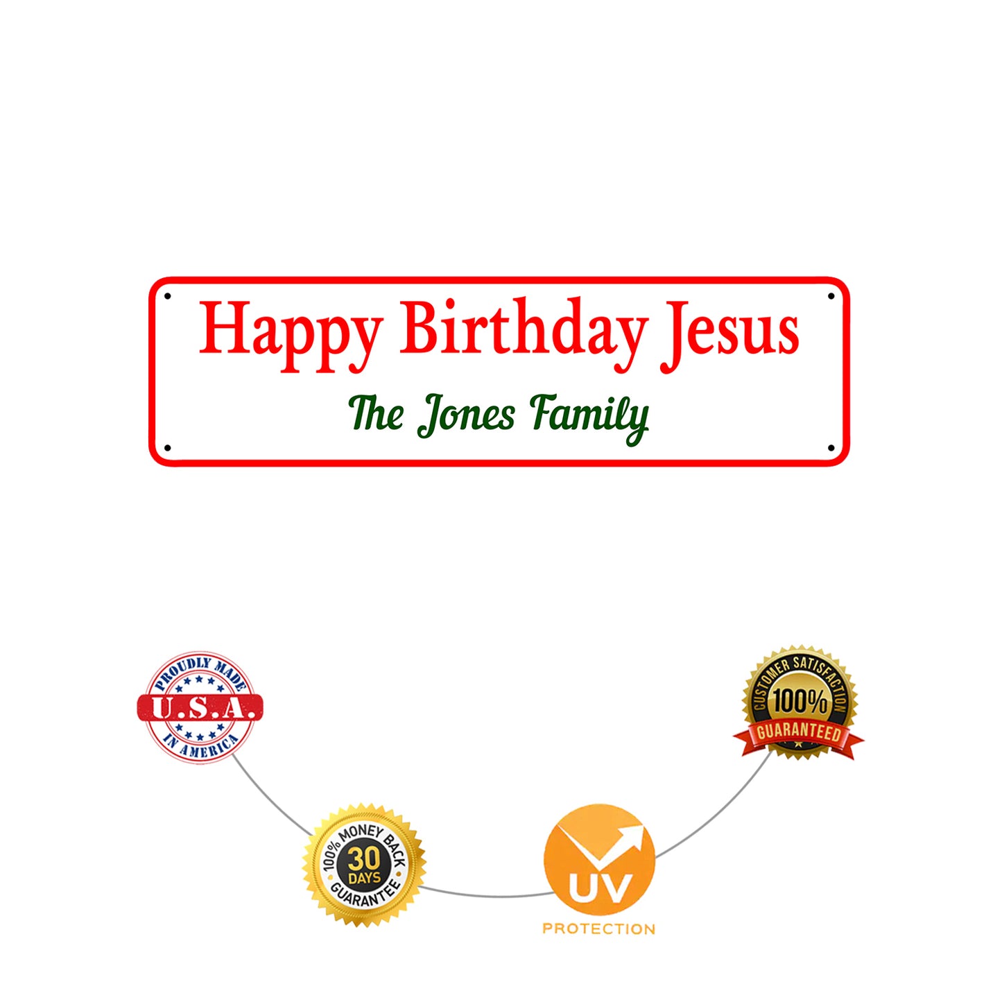 Happy Birthday Jesus The Jones Family Aluminum Street Sign