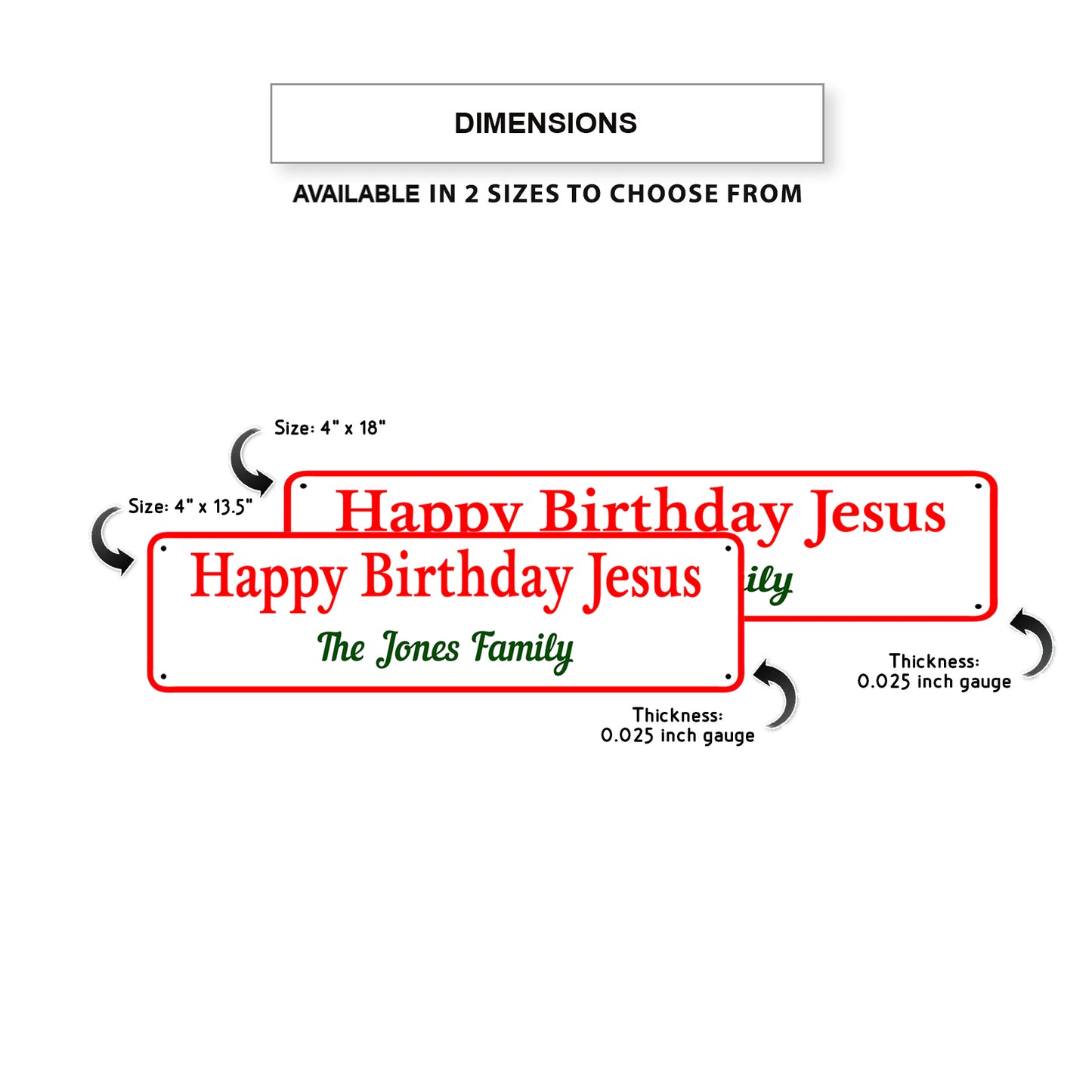 Happy Birthday Jesus The Jones Family Aluminum Street Sign