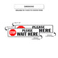 Stop Please Wait Here Aluminum Street Sign