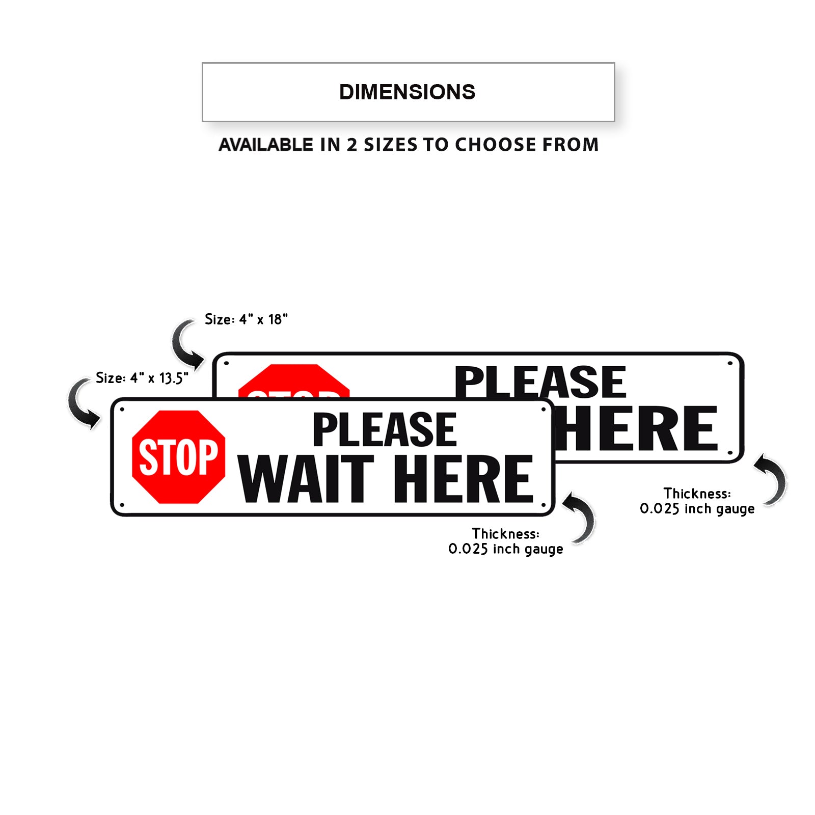 Stop Please Wait Here Aluminum Street Sign