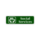 Social Services Aluminum Street Sign Green