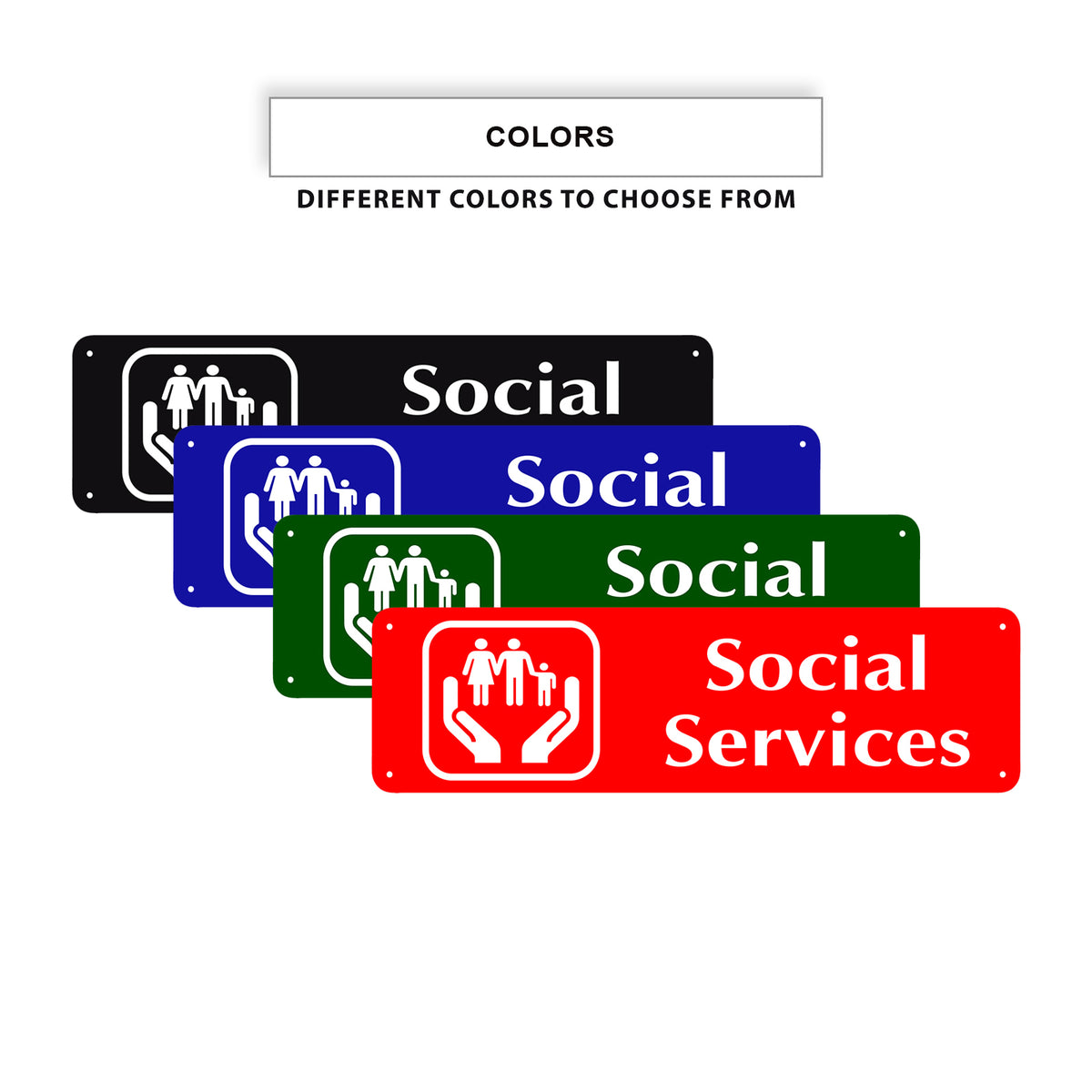 Red Community Service Sign Social Service Aluminum Street Sign – Sign Fever