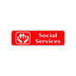 Social Services Aluminum Street Sign Red