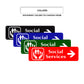 Social Services Right Arrow Aluminum Street Sign