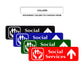 Social Services Up Arrow Aluminum Street Sign